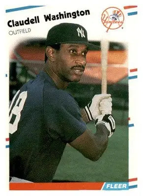1988 Fleer #225 Claudell Washington - Baseball Card Single