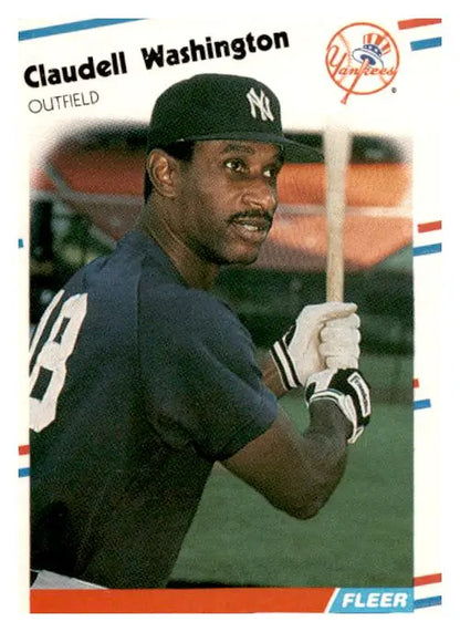 1988 Fleer #225 Claudell Washington - Trading Card
