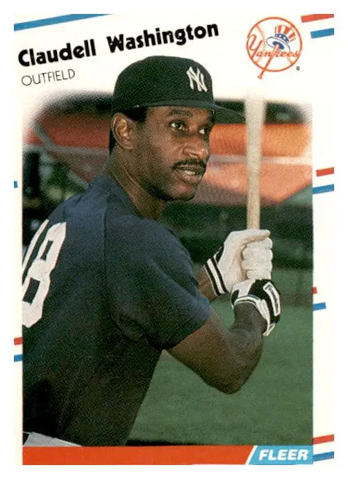 1988 Fleer #225 Claudell Washington - Baseball Card Single