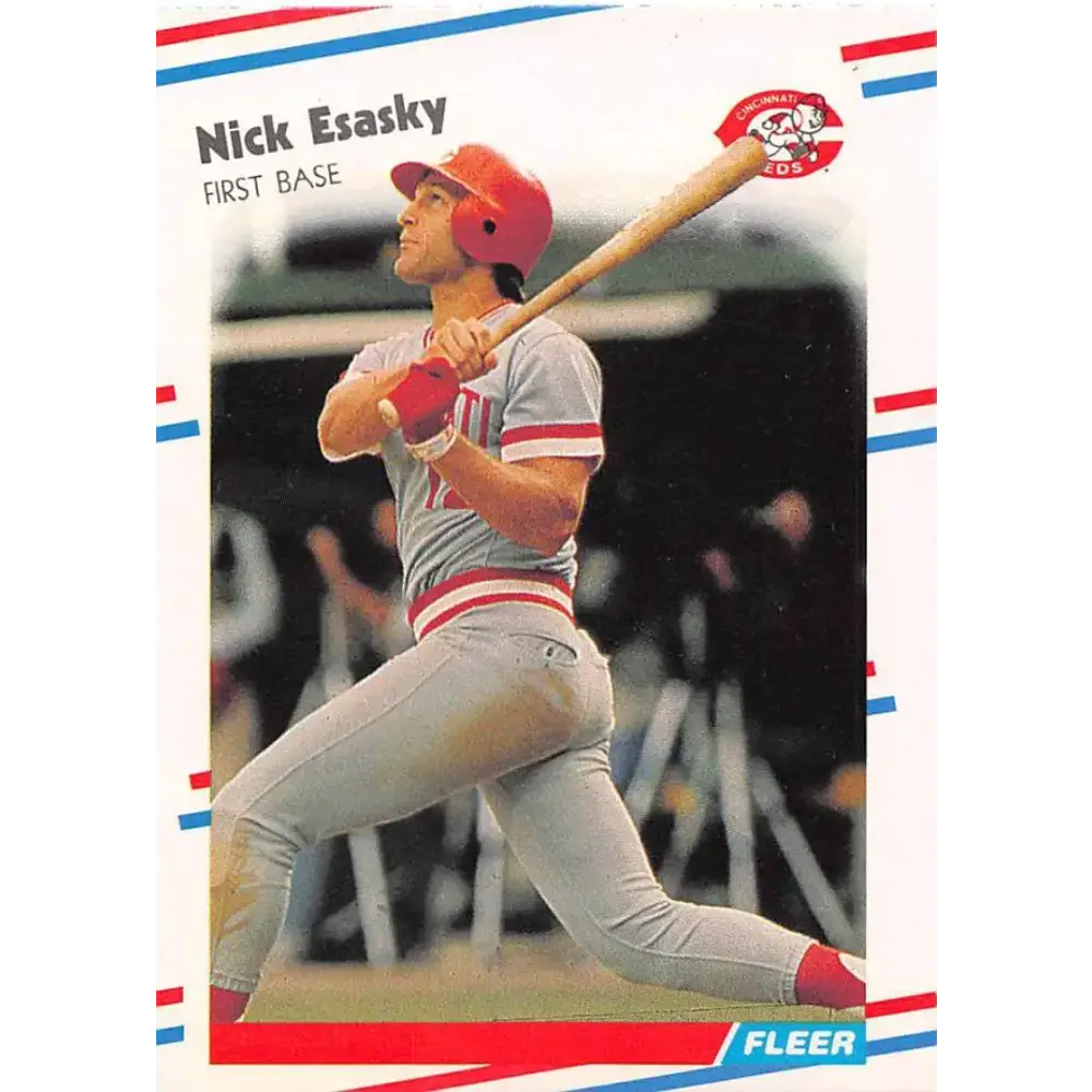 1988 Fleer #233 Nick Esasky EX Excellent Cincinnati Reds Baseball Card - Baseball Card Single