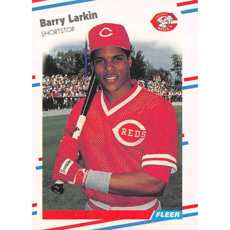 1988 Fleer #239 Barry Larkin EX Excellent Cincinnati Reds Baseball Card - Baseball Card Single