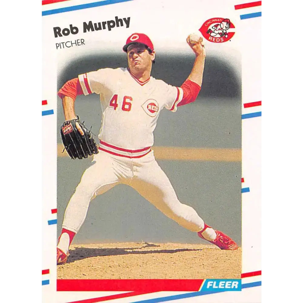 1988 Fleer #241 Rob Murphy EX Excellent Cincinnati Reds Baseball Card - Baseball Card Single