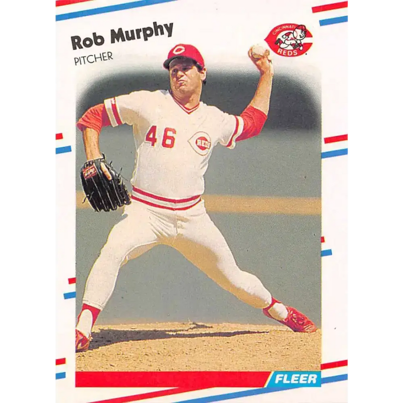 1988 Fleer #241 Rob Murphy EX Excellent Cincinnati Reds Baseball Card - Baseball Card Single