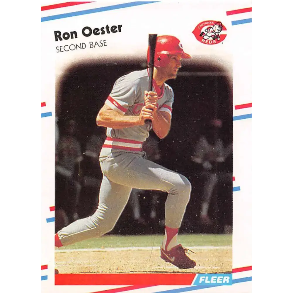 1988 Fleer #242 Ron Oester EX Excellent Cincinnati Reds Baseball Card - Baseball Card Single