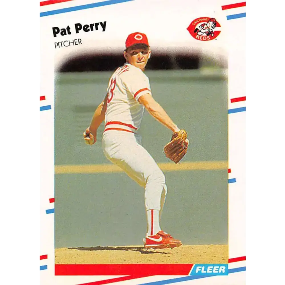 1988 Fleer #244 Pat Perry EX Excellent Cincinnati Reds Baseball Card - Baseball Card Single