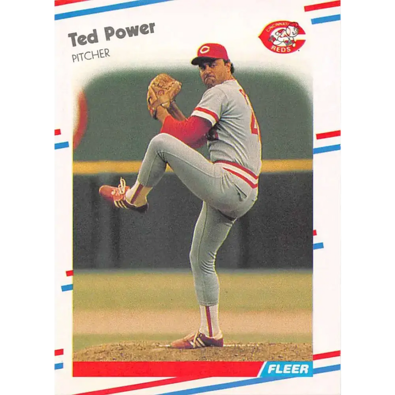 1988 Fleer #245 Ted Power EX Excellent Cincinnati Reds Baseball Card - Baseball Card Single