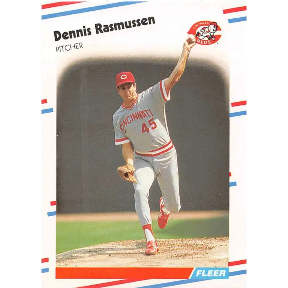 1988 Fleer #246 Dennis Rasmussen EX Excellent Cincinnati Reds Baseball Card - Baseball Card Single