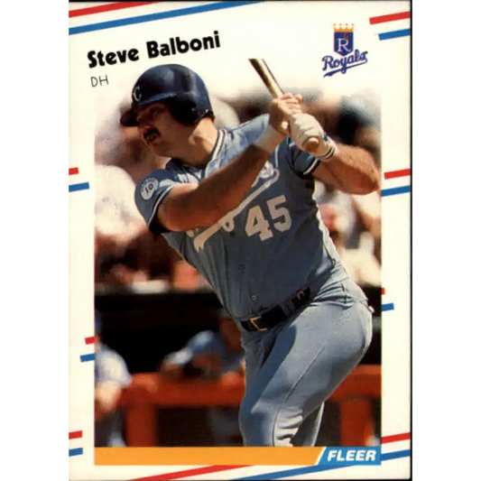 1988 Fleer #251 Steve Balboni EX Excellent Kansas City Royals Baseball Card - Baseball Card Single