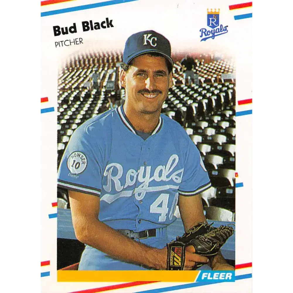 1988 Fleer #252 Bud Black EX Excellent Kansas City Royals Baseball Card - Baseball Card Single