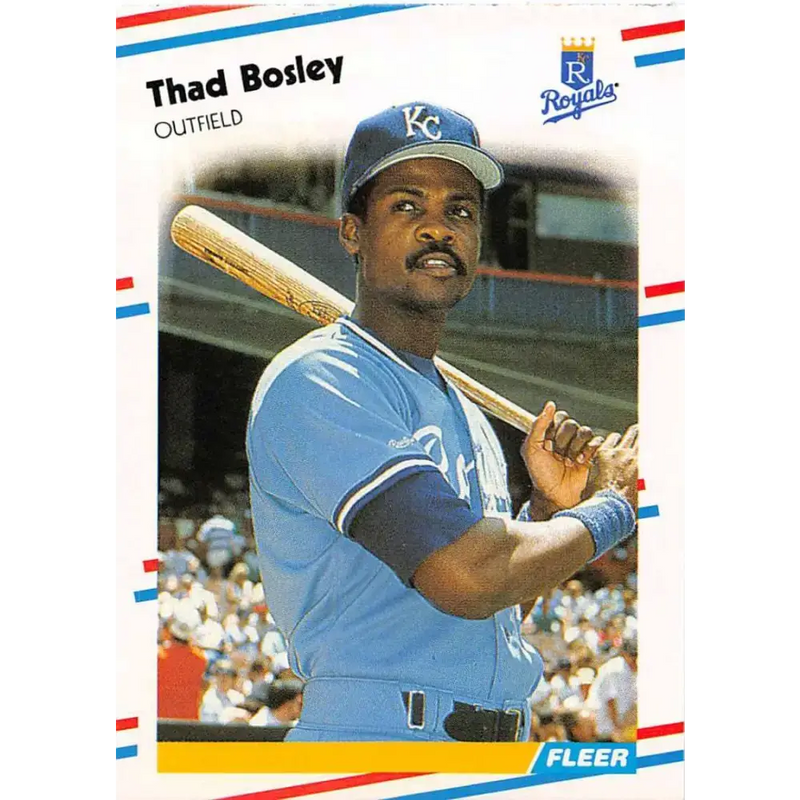 1988 Fleer #253 Thad Bosley EX Excellent Kansas City Royals Baseball Card - Baseball Card Single