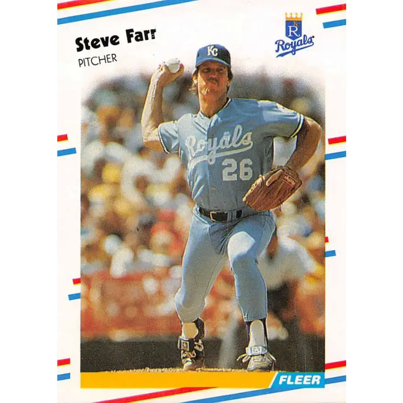 1988 Fleer #256 Steve Farr EX Excellent Kansas City Royals Baseball Card - Baseball Card Single