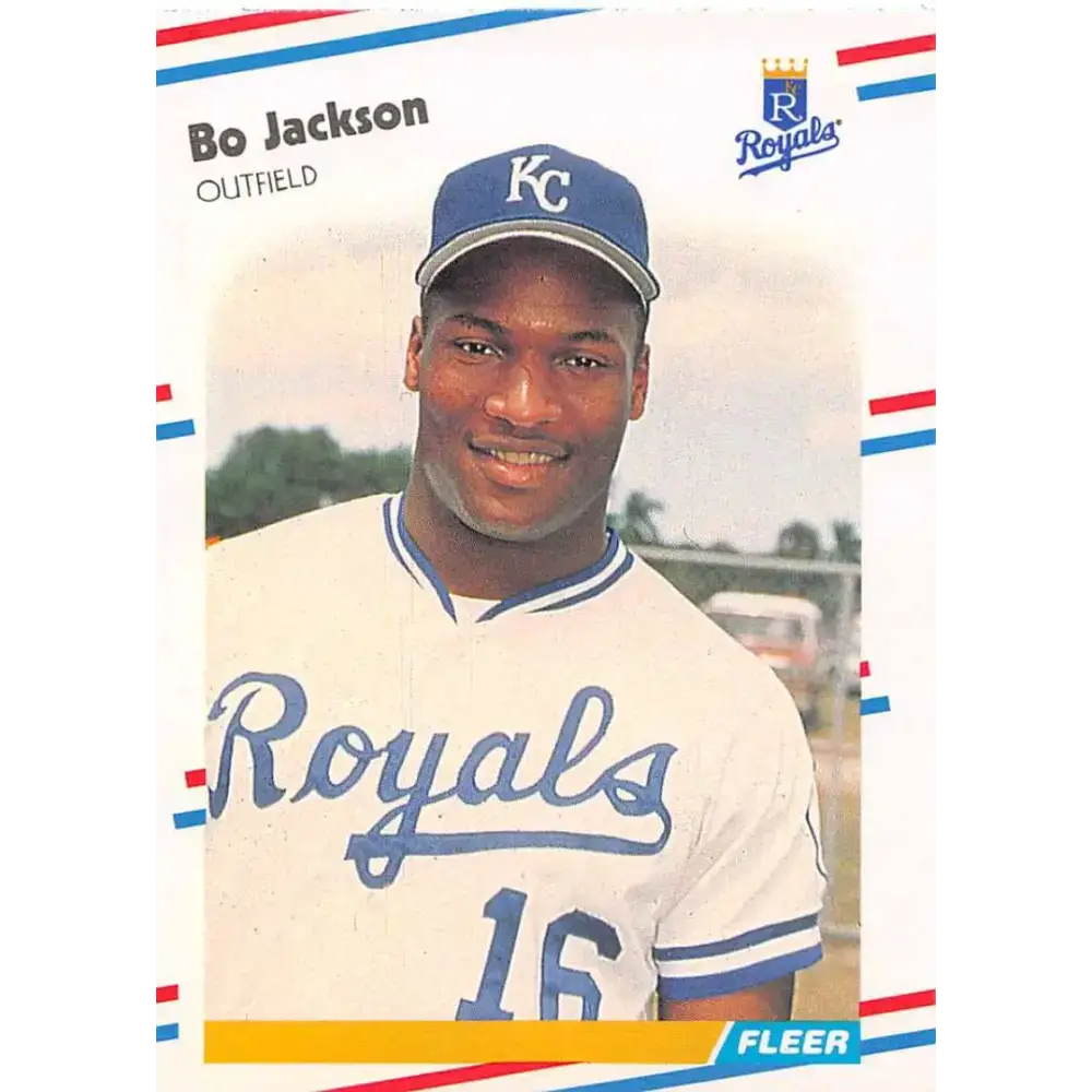1988 Fleer #260 Bo Jackson EX Excellent Kansas City Royals Baseball Card - Baseball Card Single
