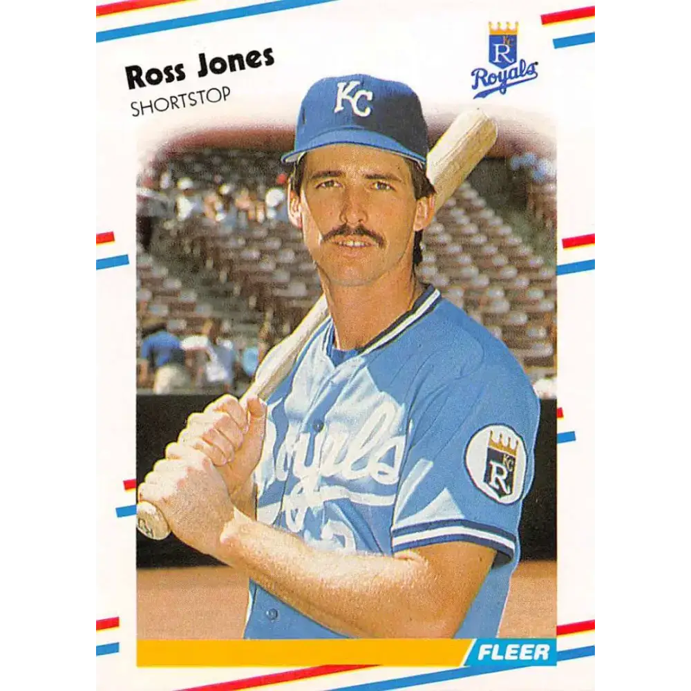1988 Fleer #262 Ross Jones EX Excellent RC Rookie Kansas City Royals Baseball Card - Baseball Card Single