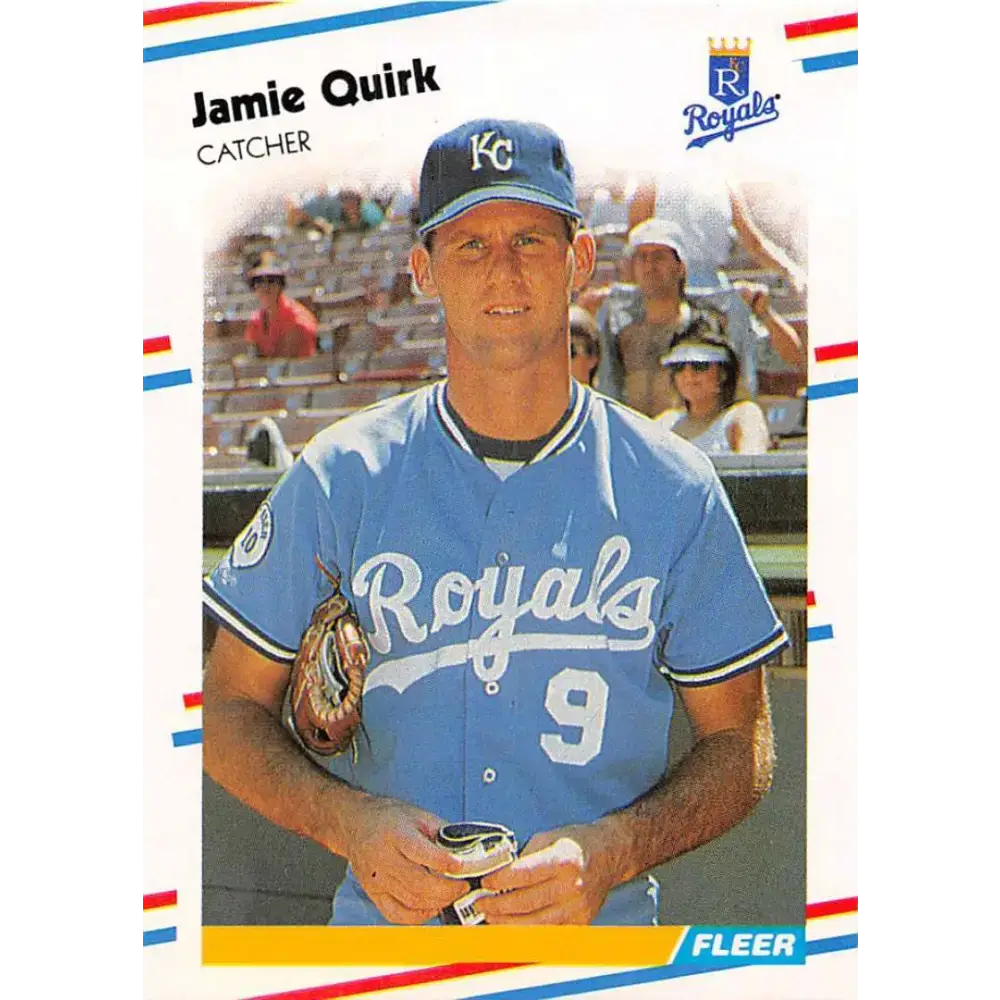 1988 Fleer #266 Jamie Quirk EX Excellent Kansas City Royals Baseball Card - Baseball Card Single
