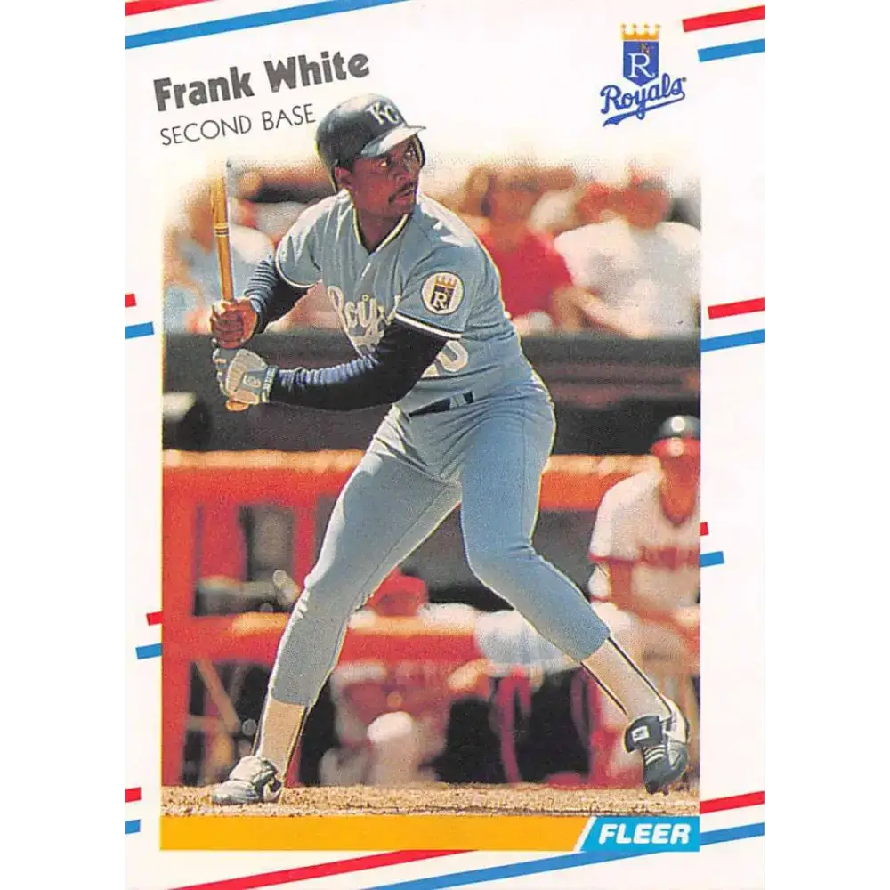 1988 Fleer #273 Frank White EX Excellent Kansas City Royals Baseball Card - Baseball Card Single