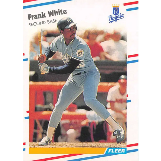 1988 Fleer #273 Frank White EX Excellent Kansas City Royals Baseball Card - Baseball Card Single