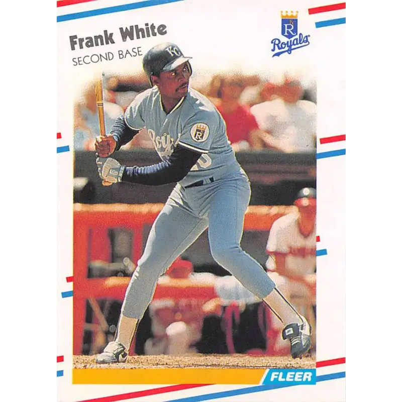 1988 Fleer #273 Frank White EX Excellent Kansas City Royals Baseball Card - Baseball Card Single