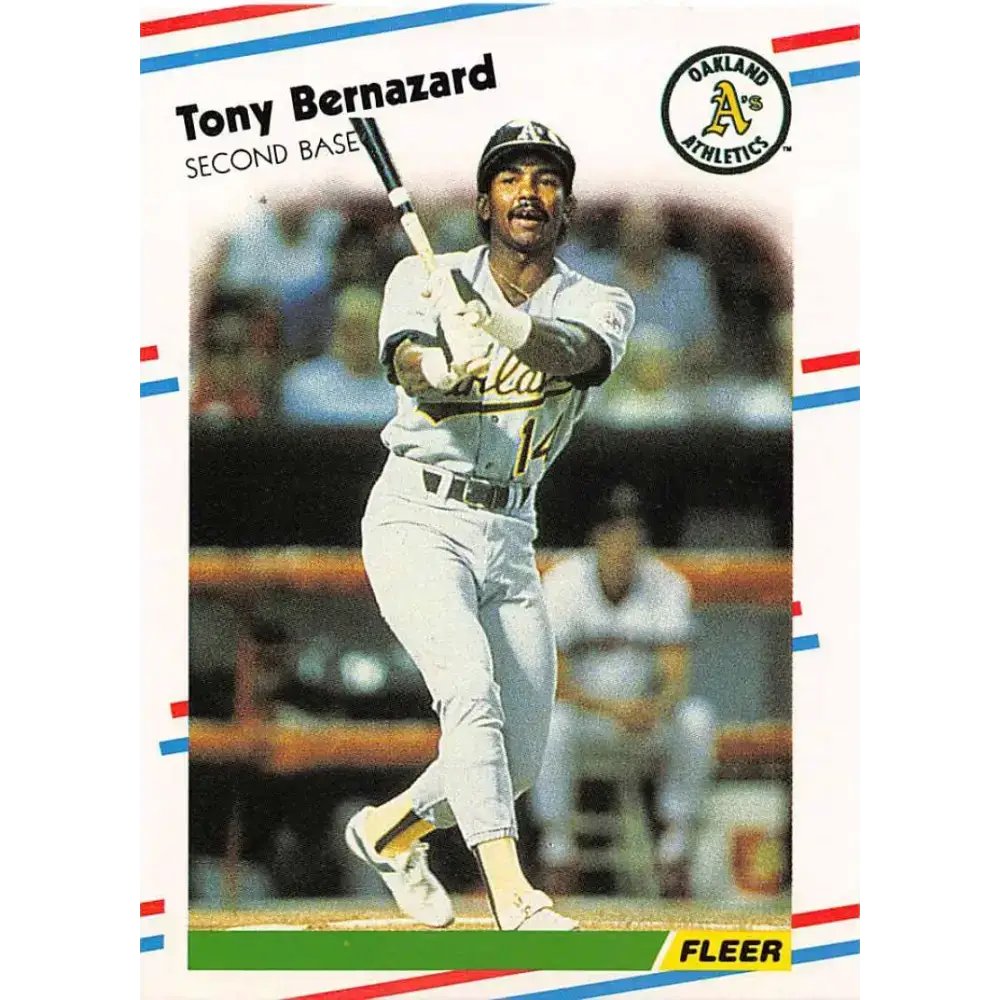 1988 Fleer #275 Tony Bernazard EX Excellent Oakland Athletics Baseball Card - Baseball Card Single