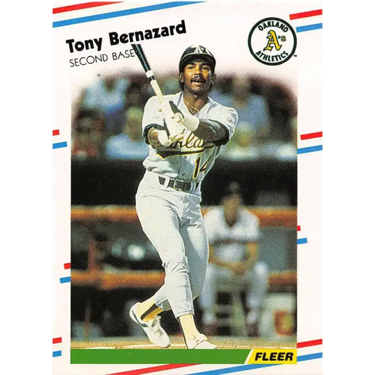 1988 Fleer #275 Tony Bernazard EX Excellent Oakland Athletics Baseball Card