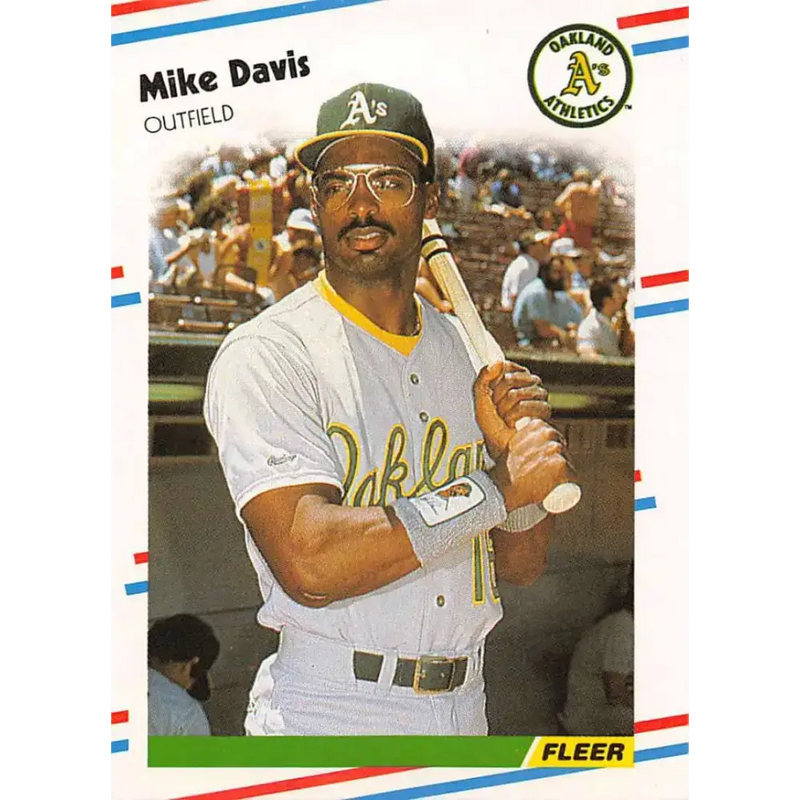 1988 Fleer #277 Mike Davis EX Excellent Oakland Athletics Baseball Card - Baseball Card Single