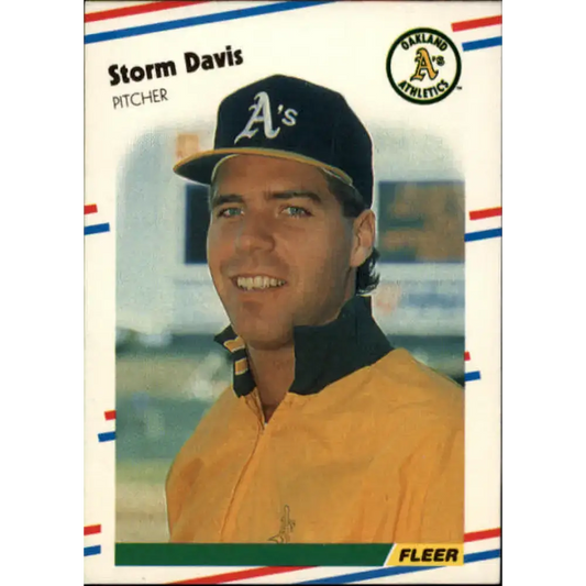 1988 Fleer #278 Storm Davis EX Excellent Oakland Athletics Baseball Card
