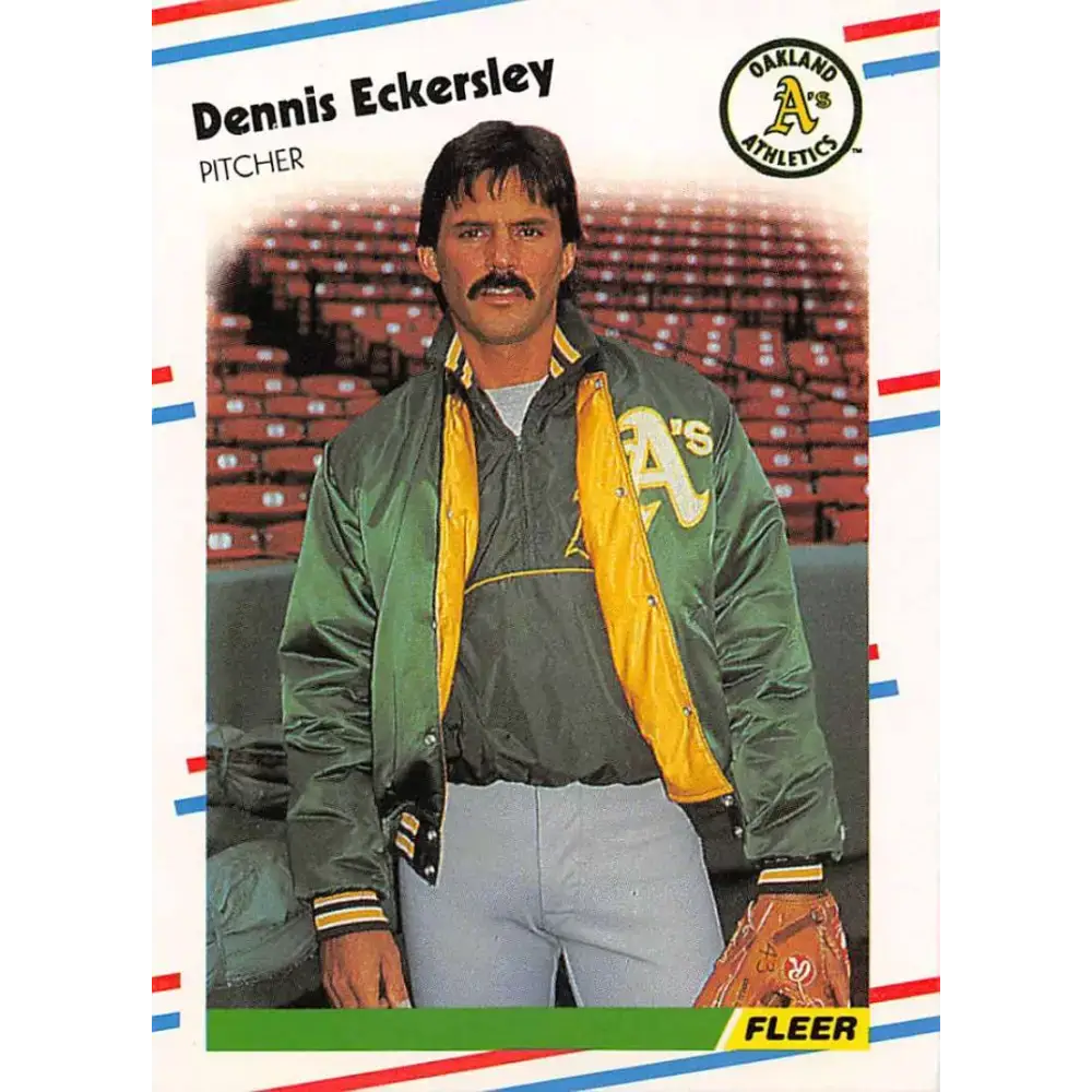 1988 Fleer #279 Dennis Eckersley EX Excellent Oakland Athletics Baseball Card - Baseball Card Single