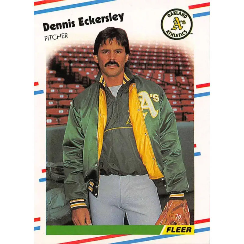 1988 Fleer #279 Dennis Eckersley EX Excellent Oakland Athletics Baseball Card - Baseball Card Single