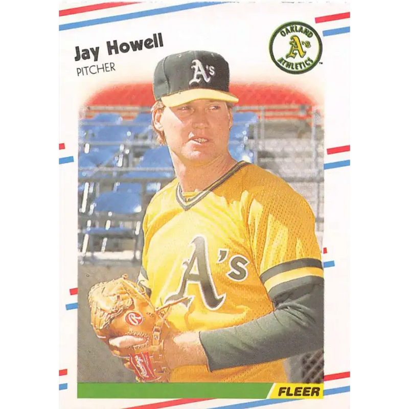 1988 Fleer #282 Jay Howell EX Excellent Oakland Athletics Baseball Card - Baseball Card Single