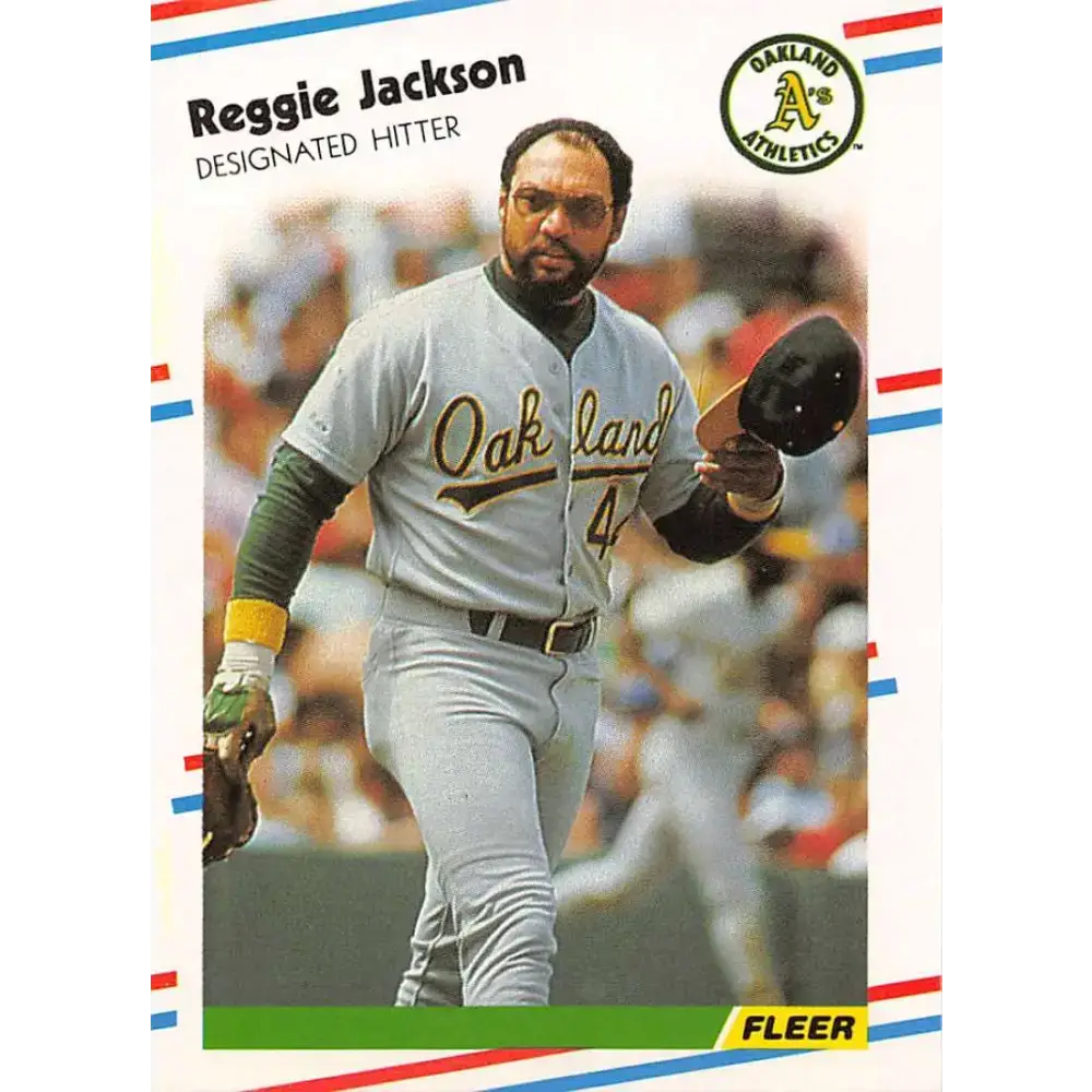1988 Fleer #283 Reggie Jackson EX Excellent Oakland Athletics Baseball Card - Baseball Card Single