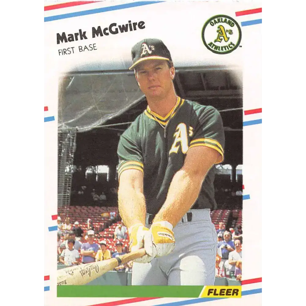 1988 Fleer #286 Mark Mcgwire EX Excellent Oakland Athletics Baseball Card - Baseball Card Single
