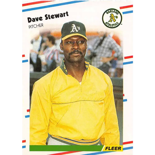1988 Fleer #295 Dave Stewart EX Excellent Oakland Athletics Baseball Card