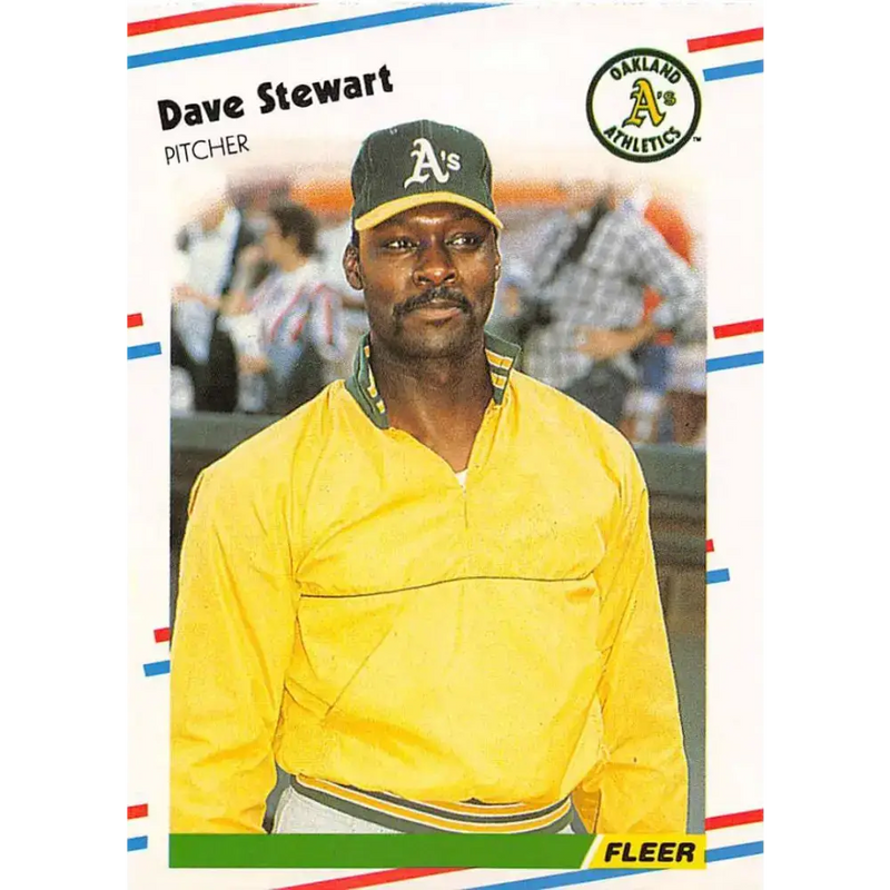 1988 Fleer #295 Dave Stewart EX Excellent Oakland Athletics Baseball Card - Baseball Card Single
