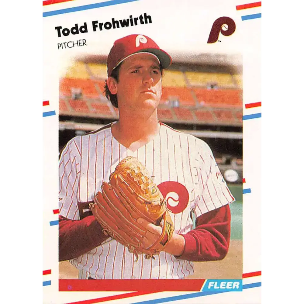 1988 Fleer #301 Todd Frohwirth EX Excellent RC Rookie Philadelphia Phillies Baseball Card - Baseball Card Single