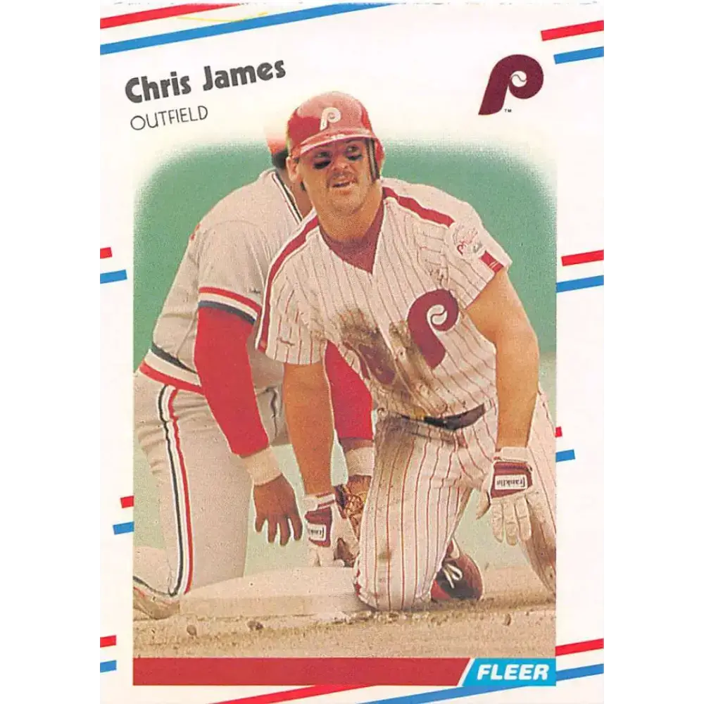 1988 Fleer #307 Chris James EX Excellent Philadelphia Phillies Baseball Card - Baseball Card Single