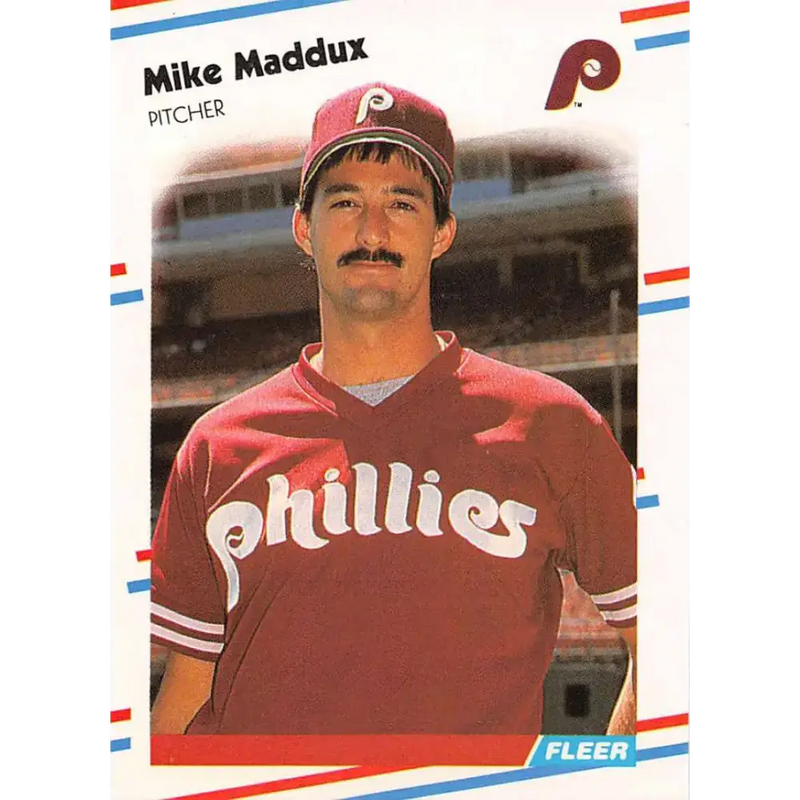 1988 Fleer #309 Mike Maddux EX Excellent Philadelphia Phillies Baseball Card - Baseball Card Single