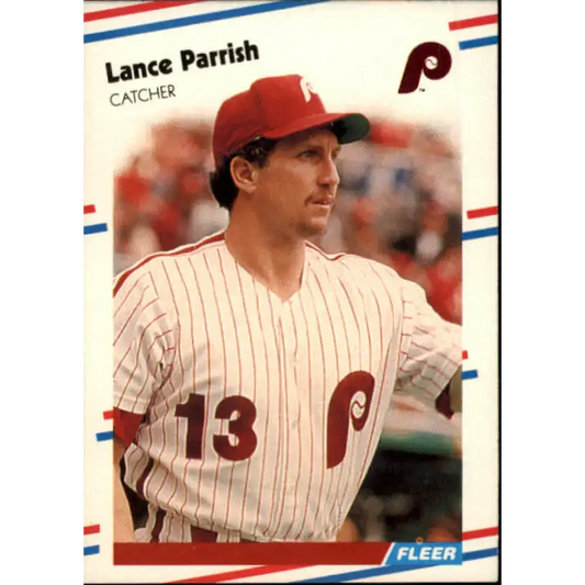 1988 Fleer #310 Lance Parrish EX Excellent Philadelphia Phillies Baseball Card