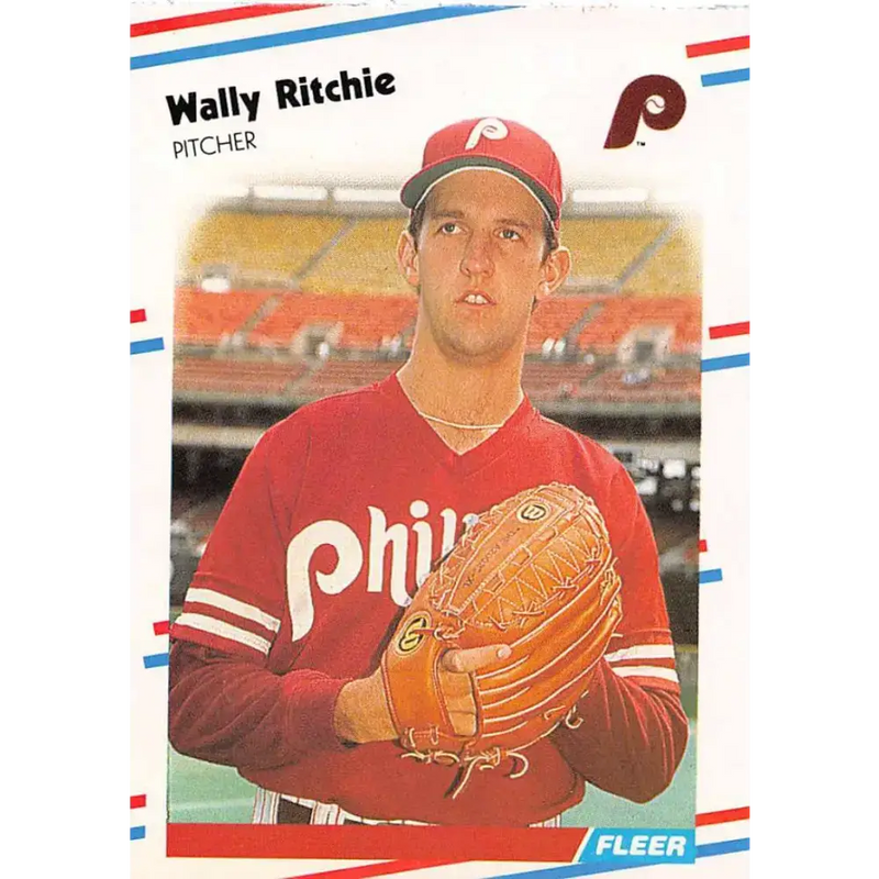 1988 Fleer #312 Wally Ritchie EX Excellent Philadelphia Phillies Baseball Card - Baseball Card Single