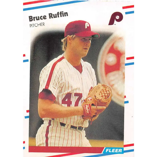 1988 Fleer #313 Bruce Ruffin EX Excellent Philadelphia Phillies Baseball Card