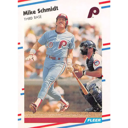 1988 Fleer #315 Mike Schmidt EX Excellent Philadelphia Phillies Baseball Card