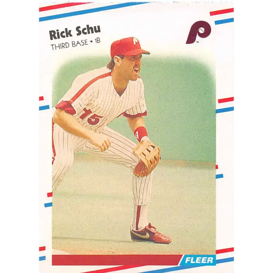 1988 Fleer #316 Rick Schu EX Excellent Philadelphia Phillies Baseball Card