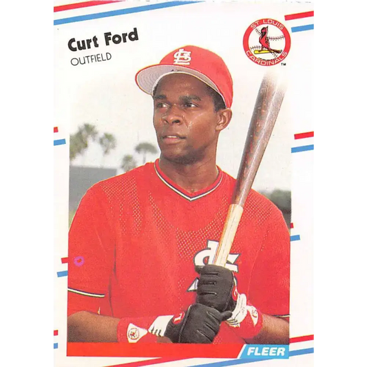 1988 Fleer #32 Curt Ford EX Excellent St. Louis Cardinals Baseball Card - Baseball Card Single