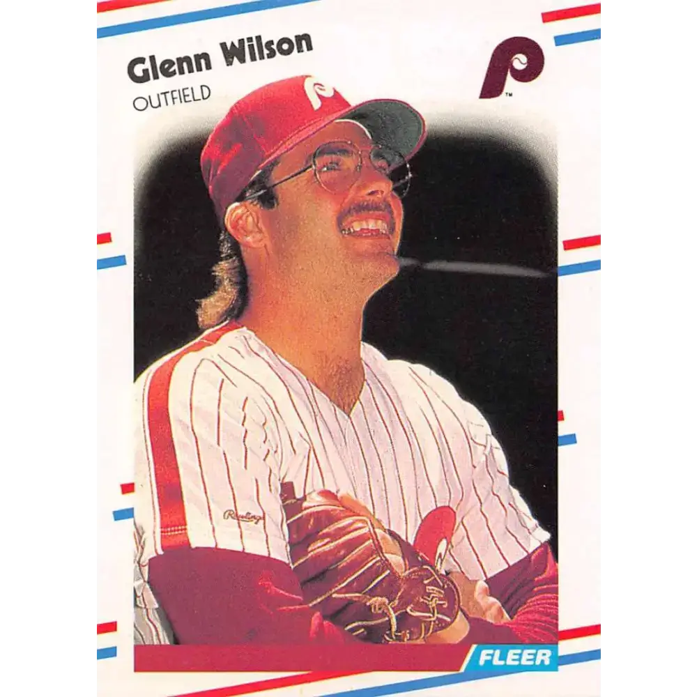1988 Fleer #320 Glenn Wilson EX Excellent Philadelphia Phillies Baseball Card - Baseball Card Single