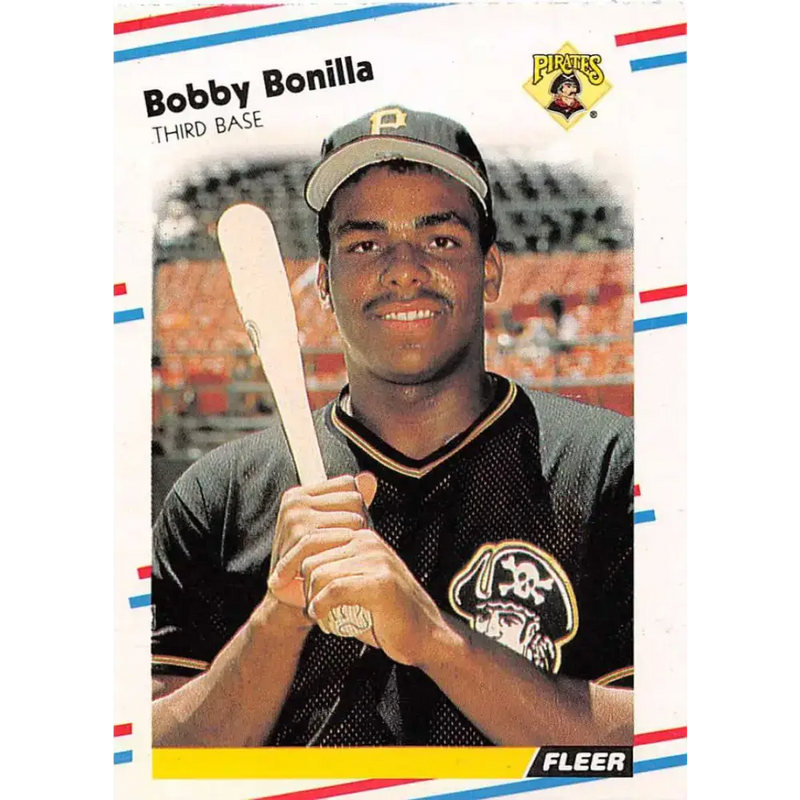 1988 Fleer #323 Bobby Bonilla EX Excellent Pittsburgh Pirates Baseball Card - Baseball Card Single