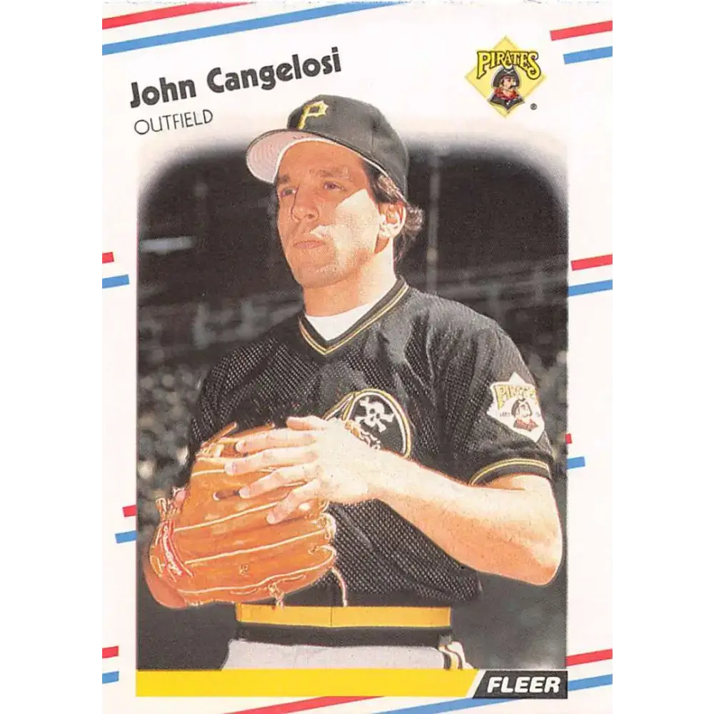1988 Fleer #325 John Cangelosi EX Excellent Pittsburgh Pirates Baseball Card - Baseball Card Single