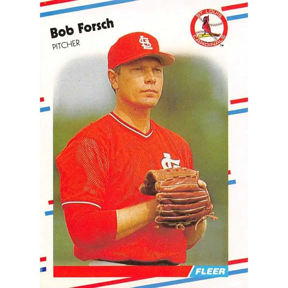 1988 Fleer #33 Bob Forsch EX Excellent St. Louis Cardinals Baseball Card - Baseball Card Single
