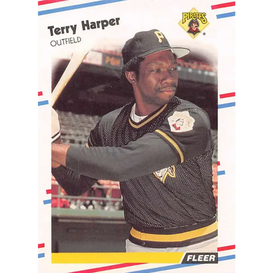 1988 Fleer #331 Terry Harper EX Excellent Pittsburgh Pirates Baseball Card - Baseball Card Single