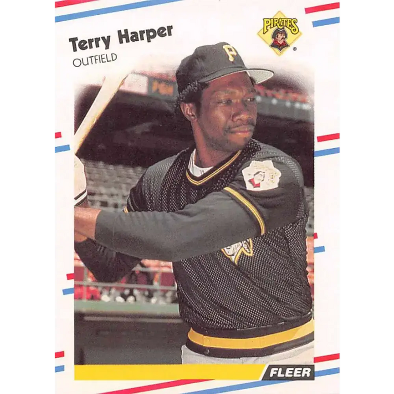 1988 Fleer #331 Terry Harper EX Excellent Pittsburgh Pirates Baseball Card - Baseball Card Single