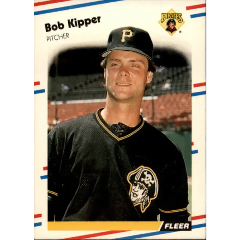 1988 Fleer #332 Bob Kipper EX Excellent Pittsburgh Pirates Baseball Card - Baseball Card Single