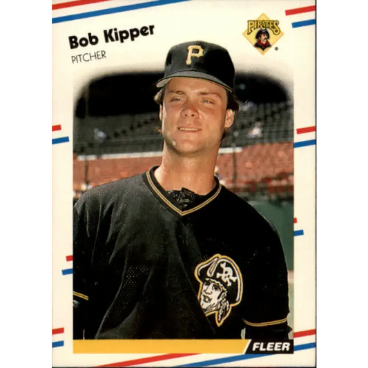 1988 Fleer #332 Bob Kipper EX Excellent Pittsburgh Pirates Baseball Card - Baseball Card Single