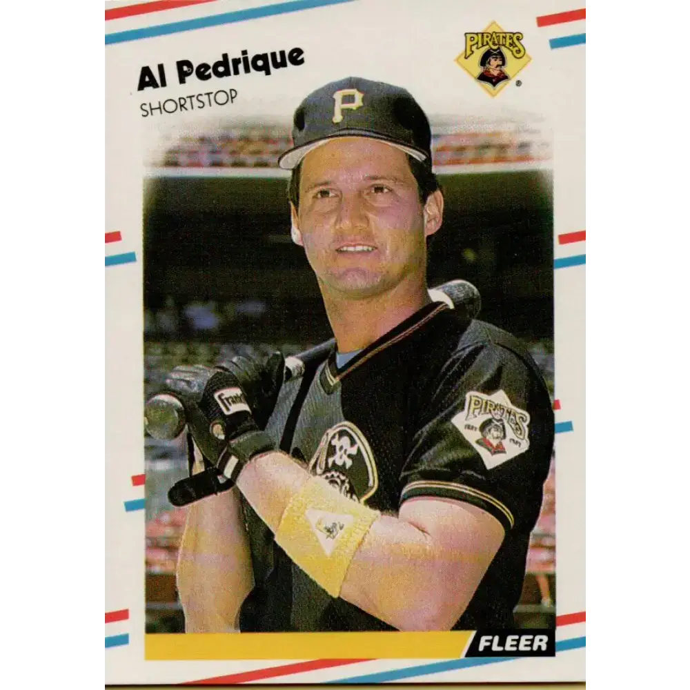 1988 Fleer #338 Al Pedrique EX Excellent Pittsburgh Pirates Baseball Card - Baseball Card Single